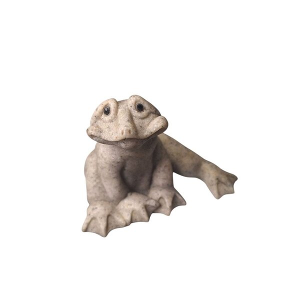 Quarry Critters Frita Frog 2000 Figurine Resin Stone Vintage Smile Sitting - Picture 8 of 10